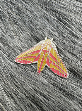 昆虫红色飞蛾蝴蝶动物潮流收藏金属别针