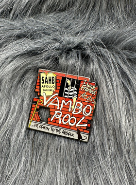 复古1973年Alex Harvey乐队vembo rool 奇怪的场景专辑金属徽章