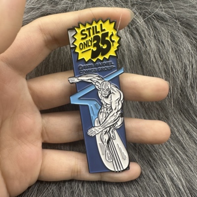 漫威超级英雄非官方银影侠Silver Surfer限量款金属徽章