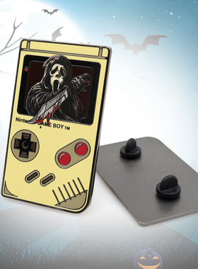 Japin万圣节恐怖系列徽章惊声尖叫面具胸针恶搞任天堂游戏机徽章