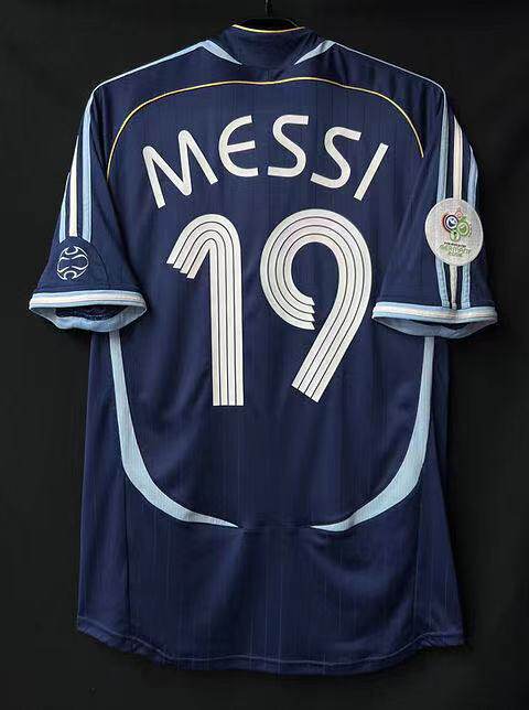 经典复古2006世界杯阿根廷球衣足球服梅西里克尔梅克雷斯波足球服