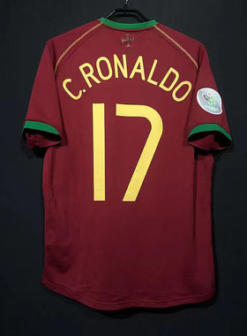 经典复古2006世界杯葡萄牙球衣菲戈C罗德科马尼切保莱塔足球服