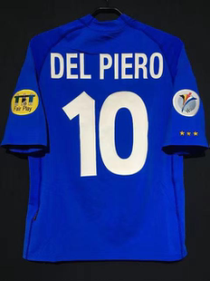 经典复古2000欧洲杯意大利球衣马尔蒂尼皮耶罗托蒂因扎吉足球服