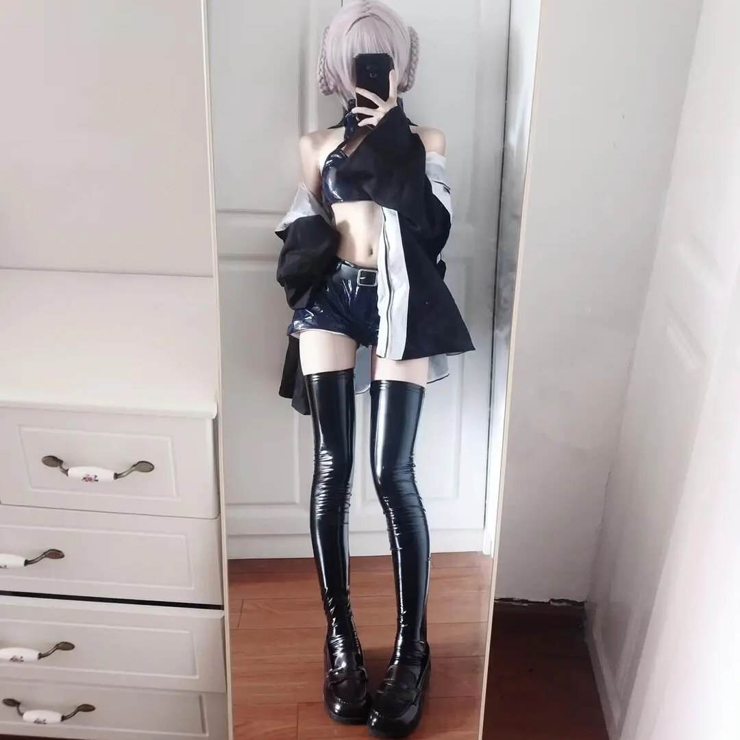 彻夜之歌cos服七草荠cosplay服装性感辣妹穿搭紧身皮上衣短裤整套