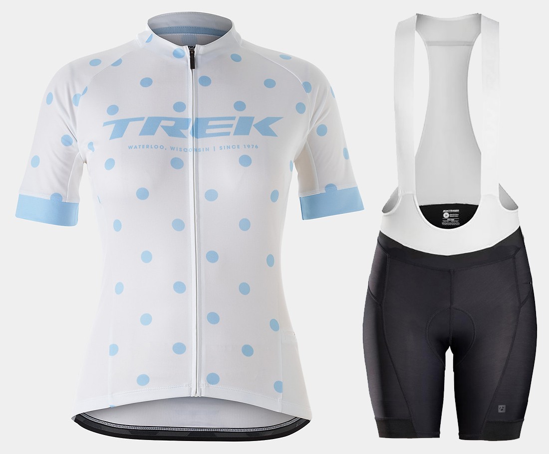 2021TREK新款小清新系列男女款夏季骑行服短袖自行车上衣背带短裤