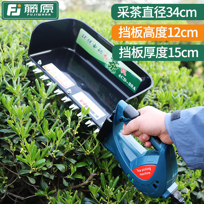 藤原充电背负式无刷电动采茶机宽斗茶叶采摘收割机绿篱茶树修剪机