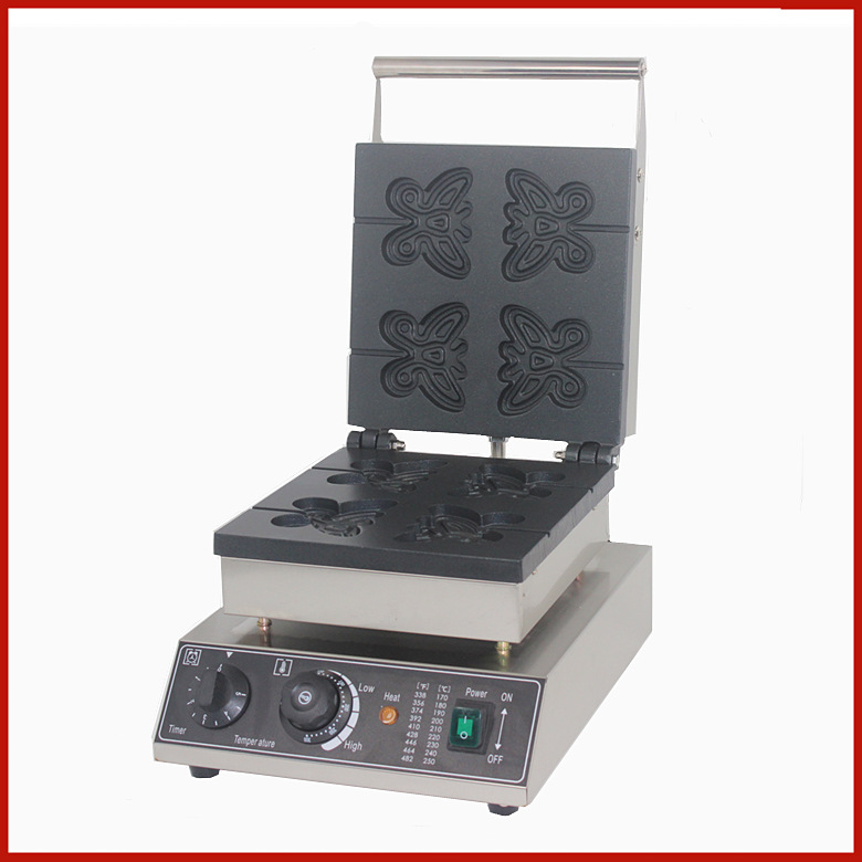 蝴蝶型华夫炉商用异形华夫饼机器电热松饼机不锈钢香酥机小吃设备