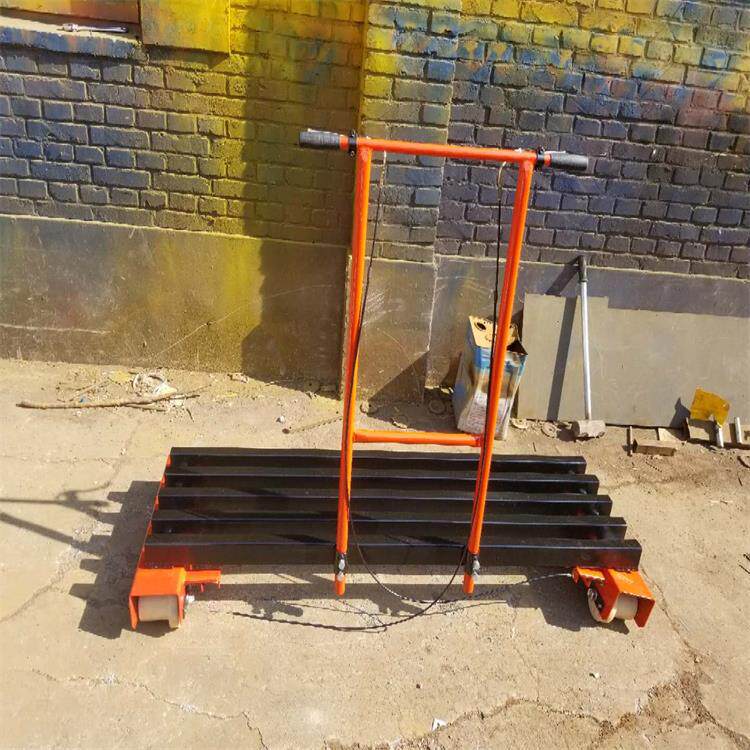 带刹车装置简易运轨小车 铁路钢轨运输小车 运输道岔用搬运小车