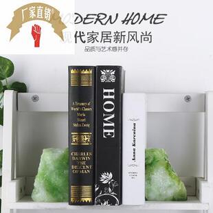 样板房饰品 家居软装 简约时尚 创意北欧树脂仿玉书档摆件工艺品