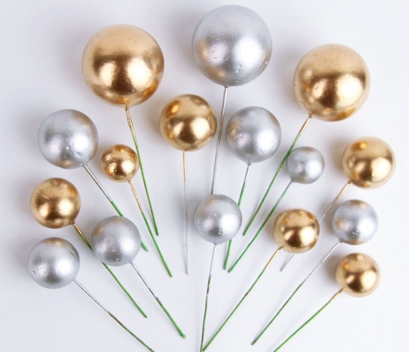 小圆球生日烘焙摆件蛋糕装饰