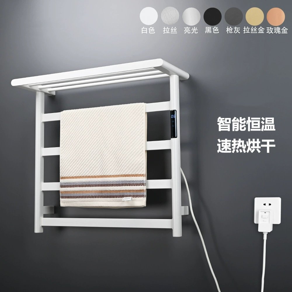 枪灰色电热毛巾架卫生间智能加热烘干浴巾架浴室白色不锈钢置物架,家装主材,智能毛巾架/浴巾架,淘宝优惠券,粉丝福利购,淘宝优惠卷