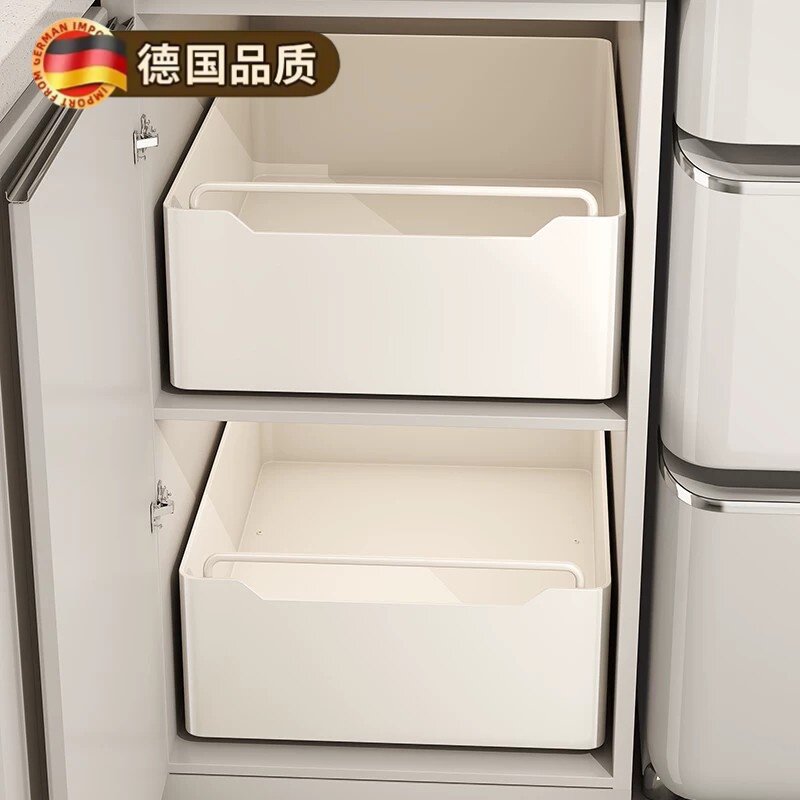 德国厨房抽拉式置物架橱柜内抽屉式储物加高收纳盒下水槽深柜窄缝
