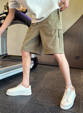 夏季薄款短裤男2026新款宽松户外运动速干透气休闲裤男士五分裤子