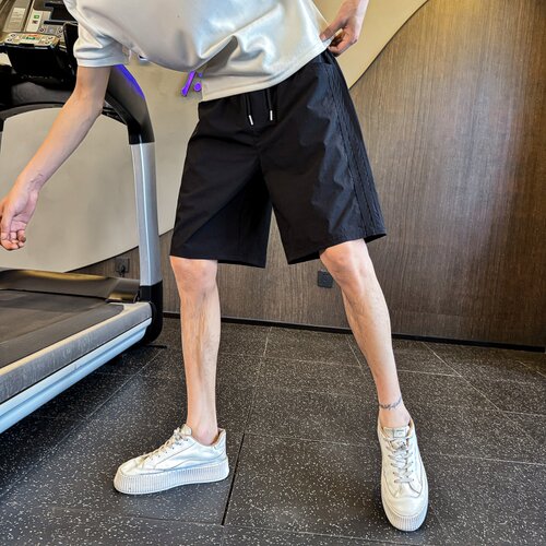 夏季户外速干短裤男薄款2026新款潮牌冰丝五分裤直筒宽松休闲裤子