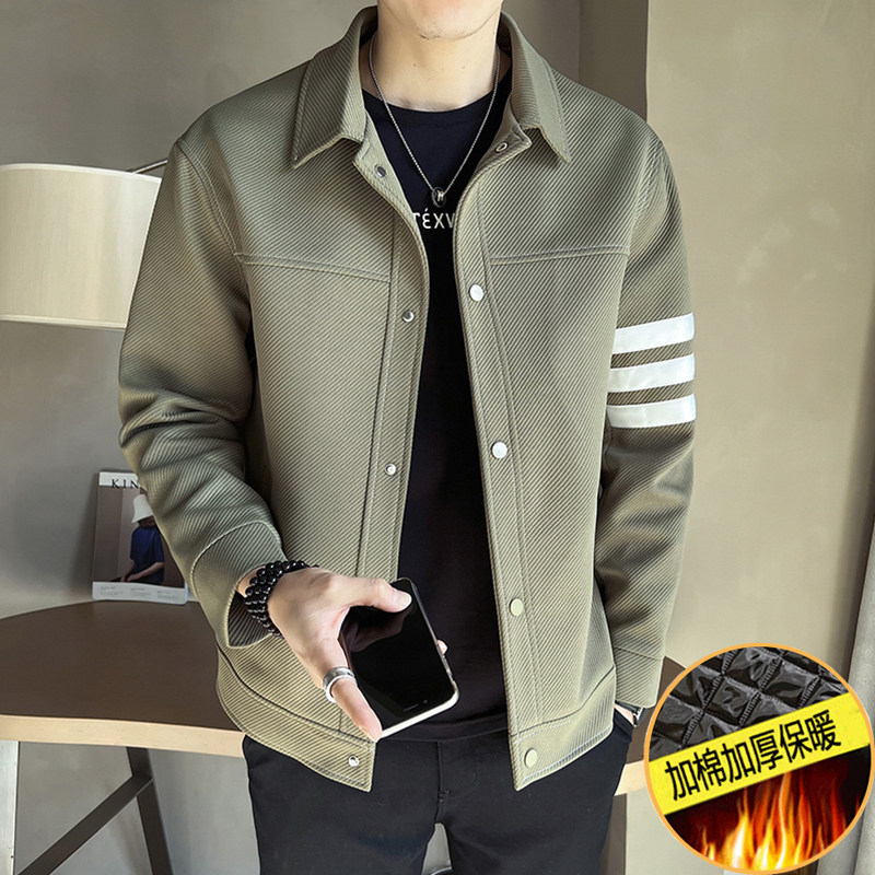 外套男春秋款大码男装2026新款翻领痞帅潮流高级感衣服春装夹克男
