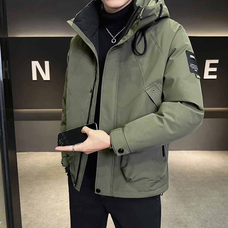 重磅工装加厚羽绒服男冬季2025新款户外潮牌保暖防寒服轻薄外套男