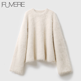 ZZ0911079 嵿级79%ALPACA羊驼毛 钱币扣开衫\圆领廓形毛衣\U型帽