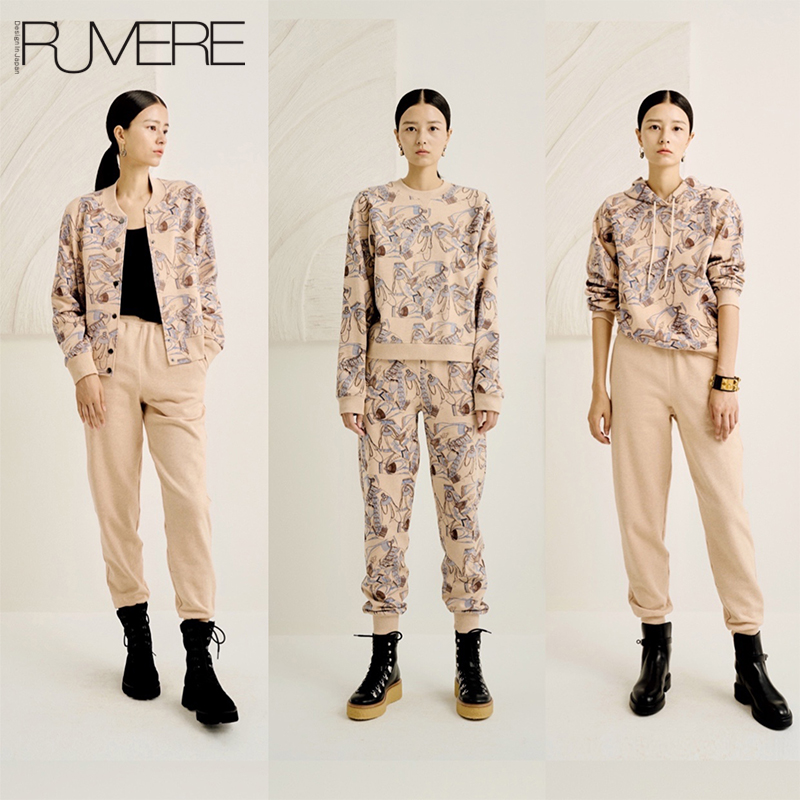 时髦精B入国王与骑士复古图案 毛圈起绒卫衣帽衫卫衣外套卫裤