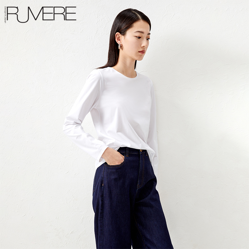 戎美/强推懒人醉爱_遮腹设计腰部抽绳_弹力棉 显瘦连衣裙/长袖T恤