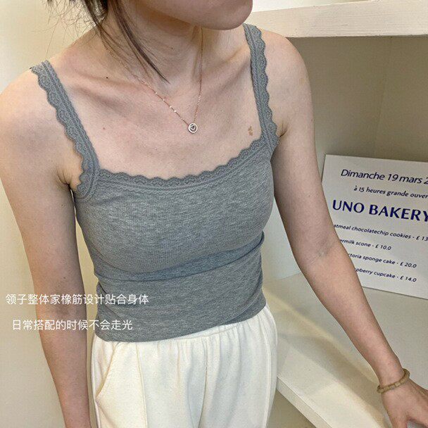 韩系ins风螺纹背心内衣女吊带百搭外穿简约休闲舒适透气打底美背