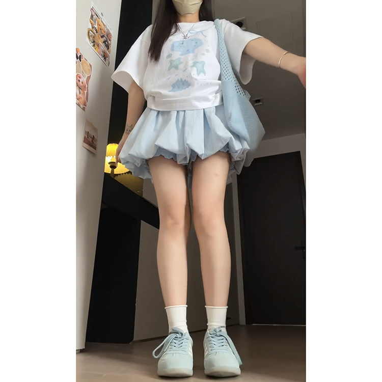 多巴胺减龄时尚南瓜短裤女夏季2026新款显瘦宽松百搭高腰花苞裙裤