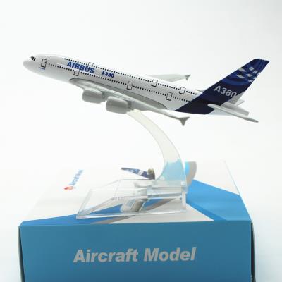 航空公司空n客a380飞机模型汽车摆件环保涂层合金材质配支架底座