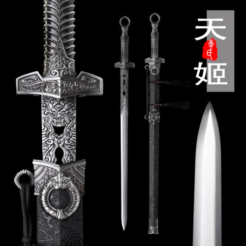龙泉宝剑锻造汉剑长剑环首六面剑