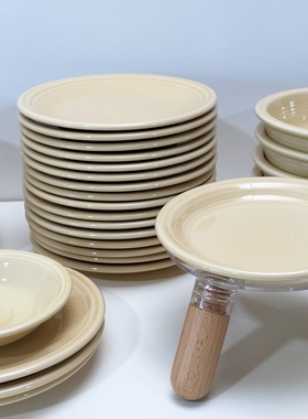 美国进口pw碗宠物碗无铅釉下彩陶瓷碗ivory象牙白餐前