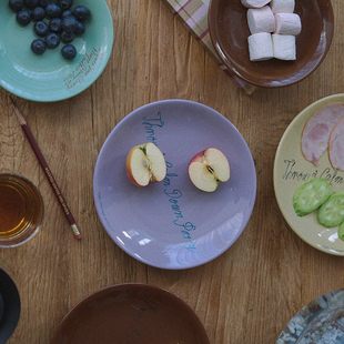 韩国代购hotel 827新品法式诗意陶瓷餐盘早餐盘面包意面盘