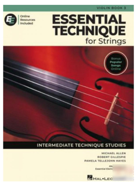 正版英文原版 Essential Technique for Strings – Violin Book 3 with Online Resources 小提琴 第三册