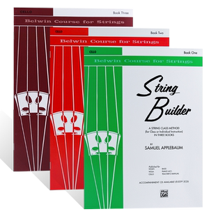 部分现货 英文原版 String Builder,Cello Book One Two Three 弦乐器大提琴1-3册Samuel Applebaum  Alfred Music