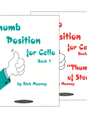 部分现货 正版 英文版大提琴的拇指位置1-2册 Thumb Position for Cello, Book 1-2 Rick Mooney Alfred Music