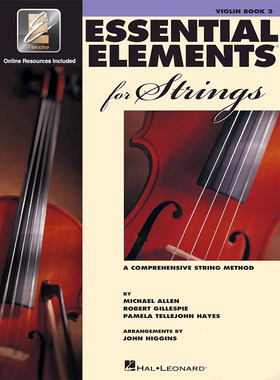 现货 英文原版 Essential Elements for Strings – Violin Book 2 with EEi 弦乐的基本要素 初学者 小提琴 第二冊 Hal Leonard