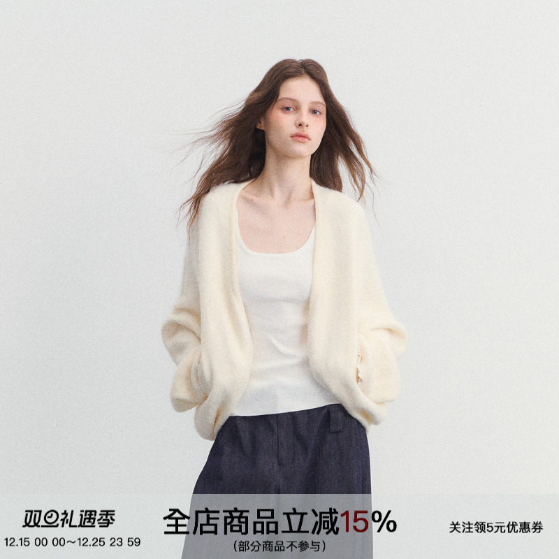 SPEAR YOUTH“悸动轨迹”羊毛针织衫蝙蝠袖大廓形毛衣开衫外套