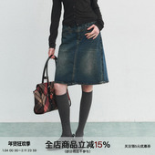 SPEAR 牛仔裙半身裙 重工丹宁一字袋洗水直筒裤 YOUTH 蓝调时分