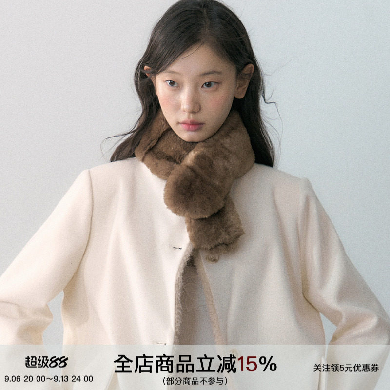 SPEARYOUTH仿兔毛激光裁剪围脖图片
