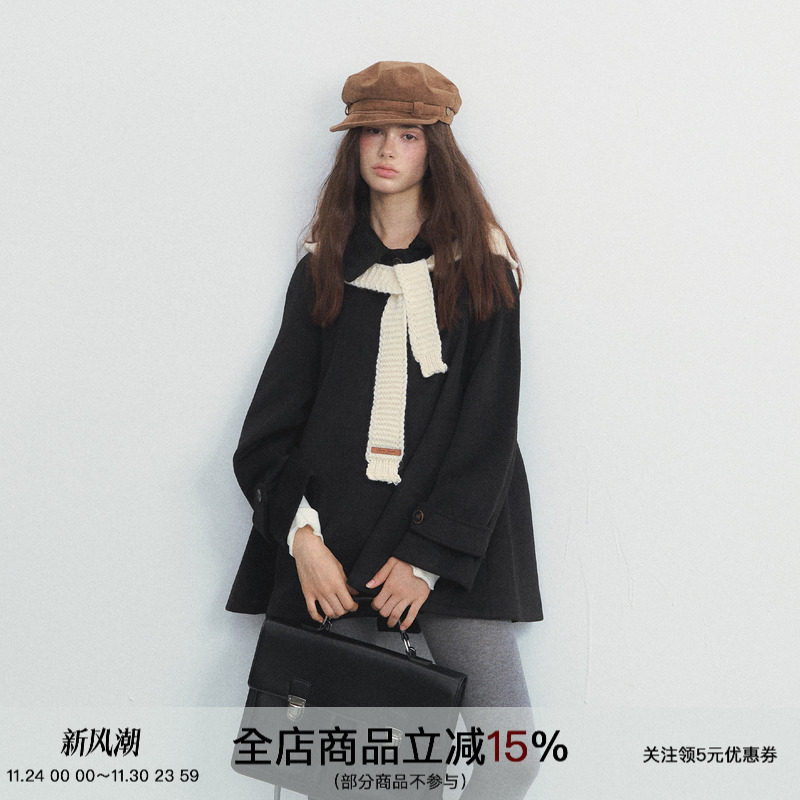 SPEARYOUTH羊毛中长款毛呢外套