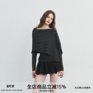 天丝羊毛斗篷真两件上衣显瘦古早针织衫 莫妮卡 YOUTH SPEAR