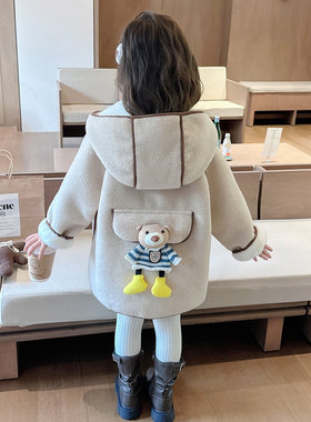 品牌童装女童毛呢外套