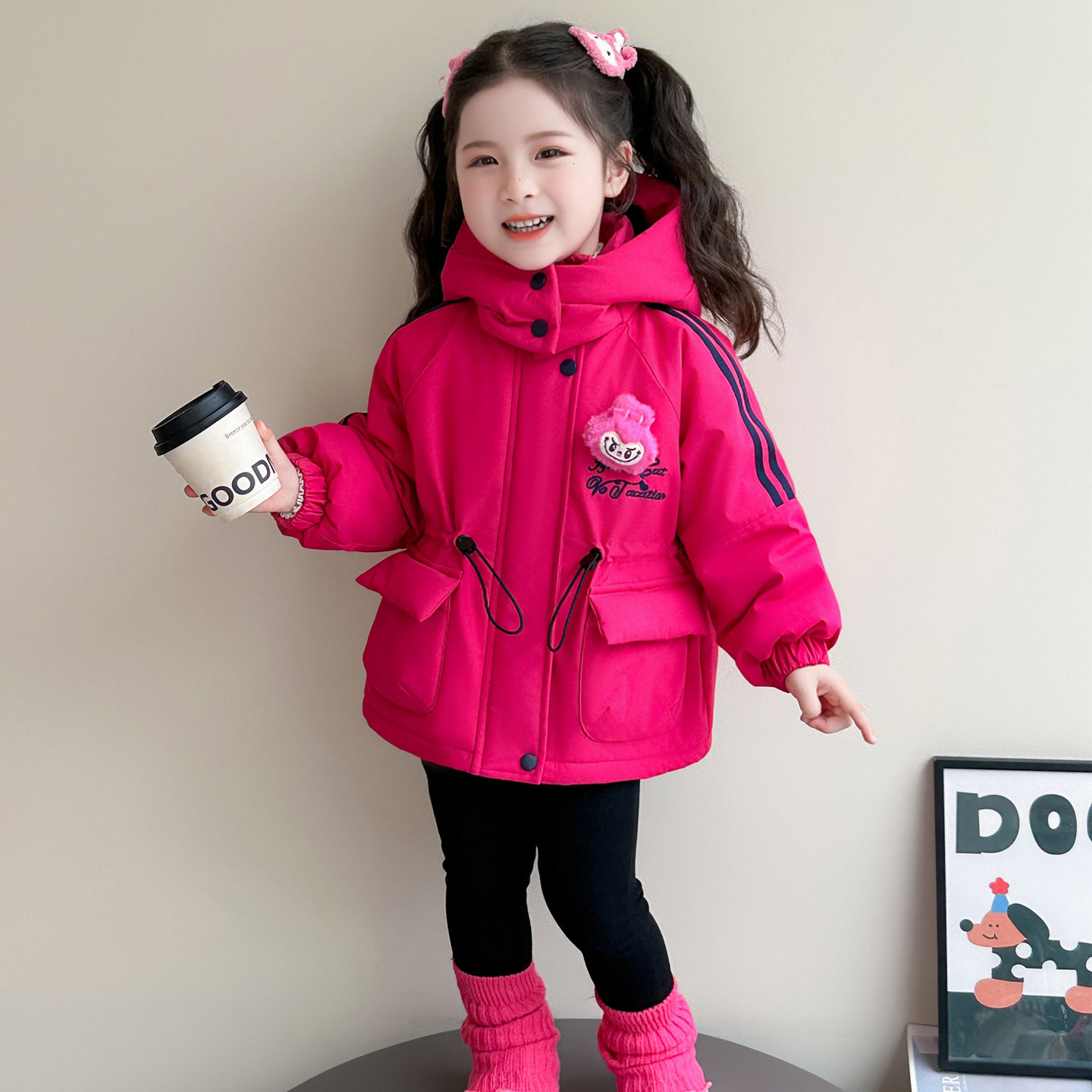 女童夹棉外套2025新款加厚加绒冬季洋气防风儿童冲锋衣女宝宝冬装,童装/婴儿装/亲子装,普通外套,淘宝优惠券,粉丝福利购,淘宝优惠卷
