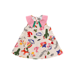 女童夏装2026新款棉布裙宝宝连衣裙夏季儿童裙子女小童夏款背心裙