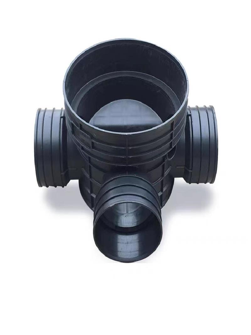 pe塑料成品检查井雨水井污水井流槽井沉泥井井筒管直通弯头三通井