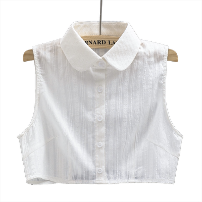 透气贴身棉麻荷叶边秋冬季假领子