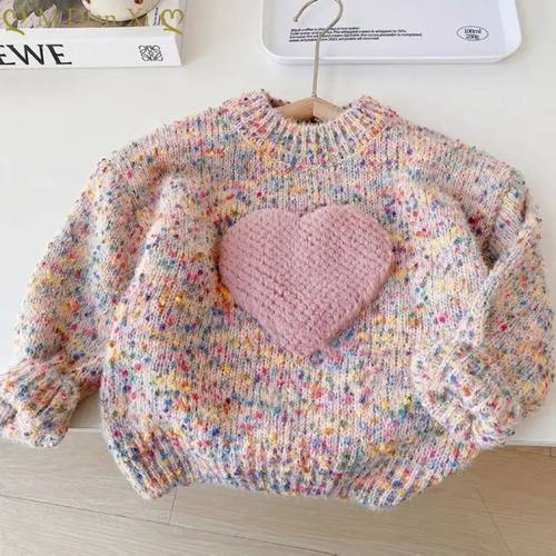 1-6Y New Winter Baby Girls Clothes Baby Sweater Toddler Love