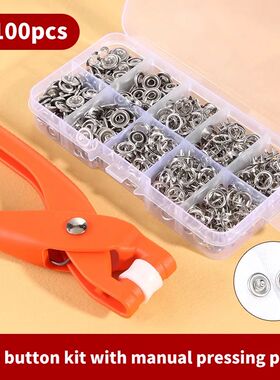 Snap Button Kit With Hand Pressure Pliers 50pcs 100pcs Snaps