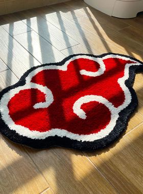Japanese Anime Red Cloud Doormat Mat Anti-Slip Kitchen Bedro