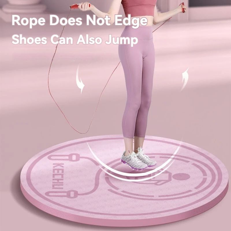 Skipping Rope Mat Round Cardio Yoga Mat Anti-noise Shock Abs
