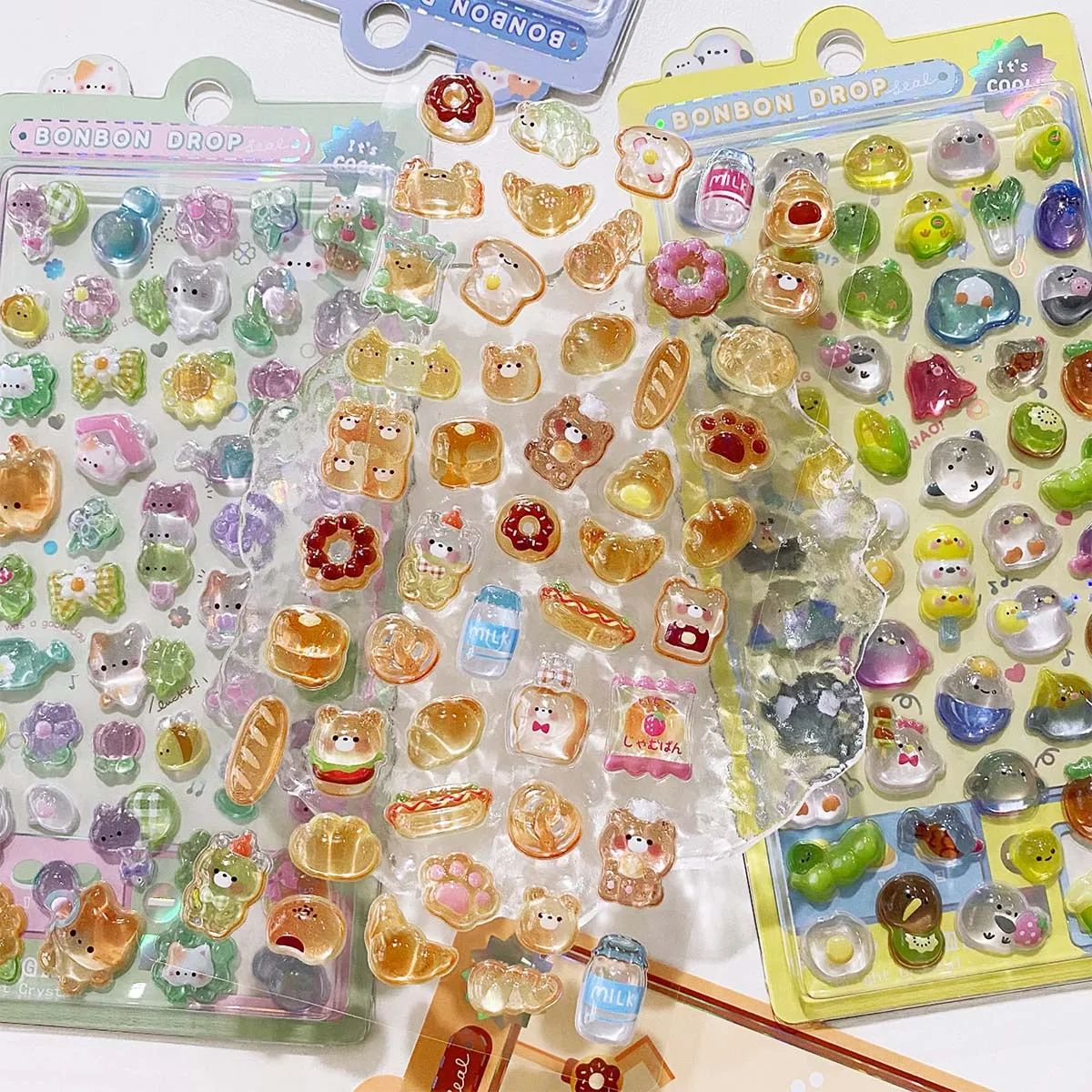 Cute Cartoon 3D Stickers Kawaii Deco Stickers DIY Phone Lugg