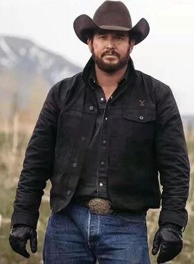 Rip Wheeler Black Cotton Jacket Men's Jean Jacket 5XL Cotton