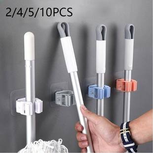 Mop Broom Adhesive Holder Organizer Mounted Wall 10Pcs